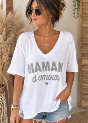 T-shirt inscription Maman d’amour