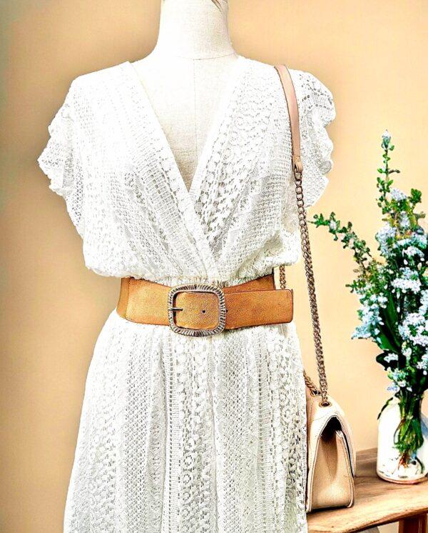 Robe longue blanche April Vintage