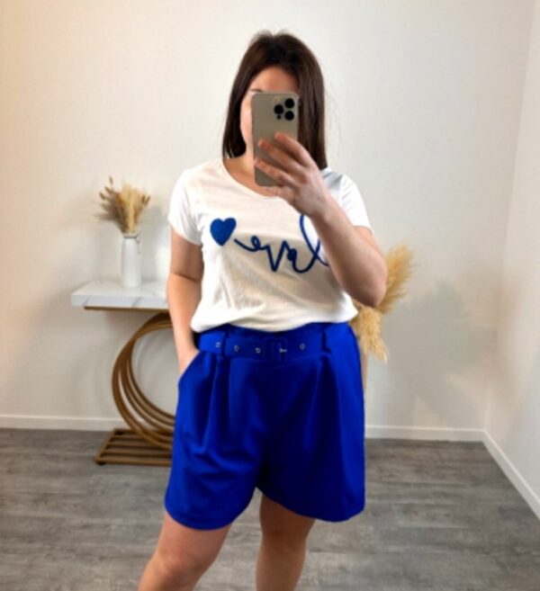 Short bleu roi belle taille