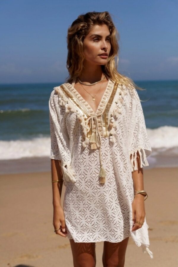 Robe poncho Bohême de plage