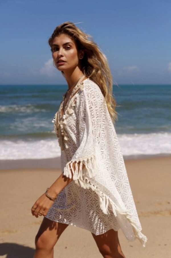 Robe poncho Bohême de plage