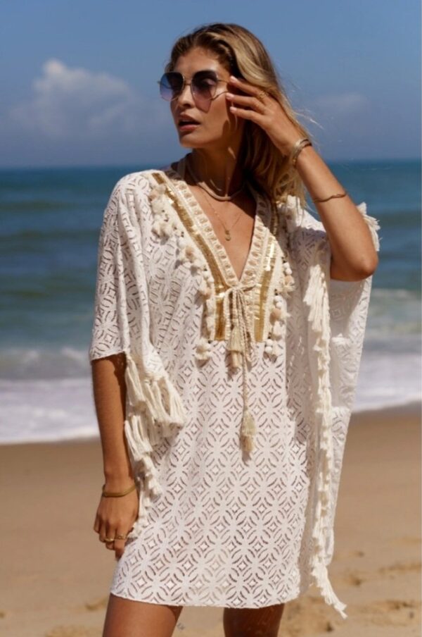 Robe poncho Bohême de plage