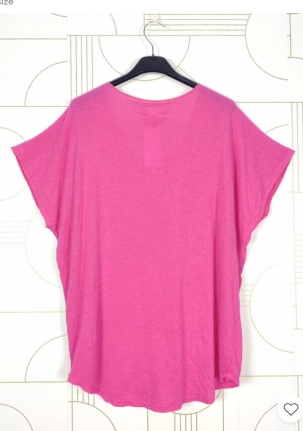 T-shirt Rock Fuschia avec étoiles