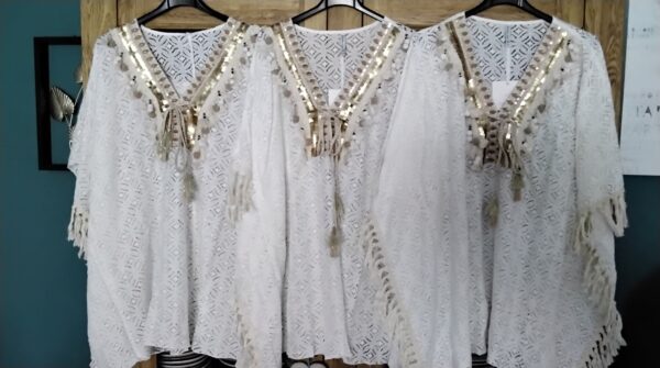 Robe poncho Bohême de plage