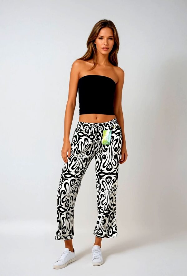 Pantalon femme imprimé Taille élastique