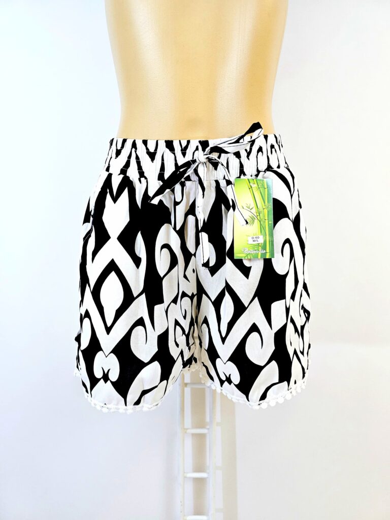 Short imprimé Noir et blanc