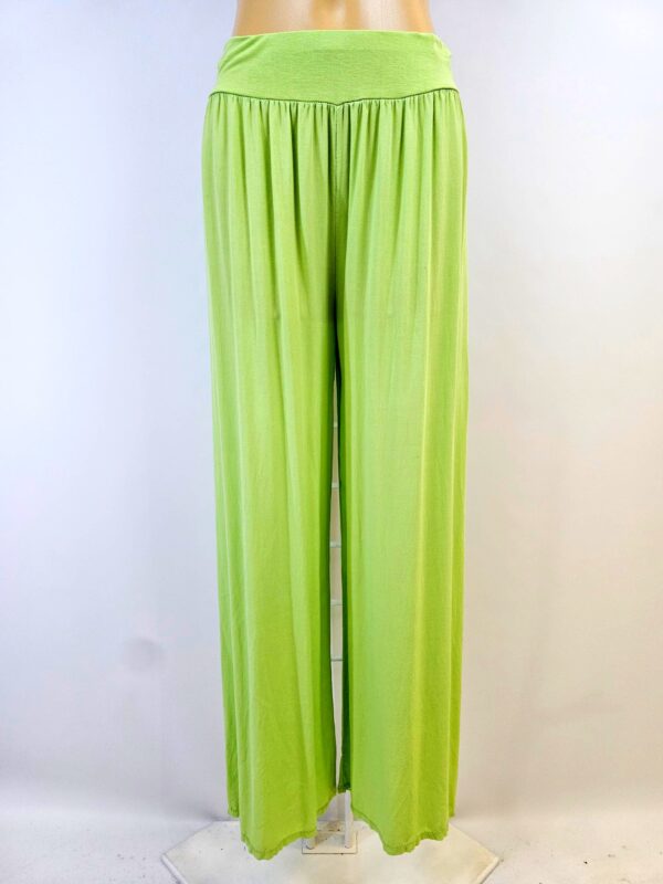 Pantalon large femme vert pomme