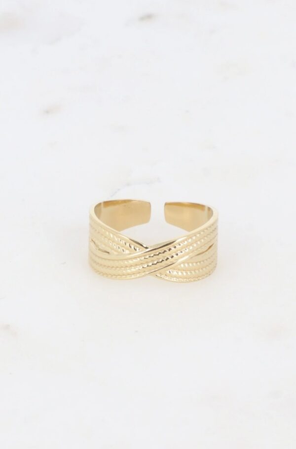Bague Argentée Tressée Ajustable – Image 2