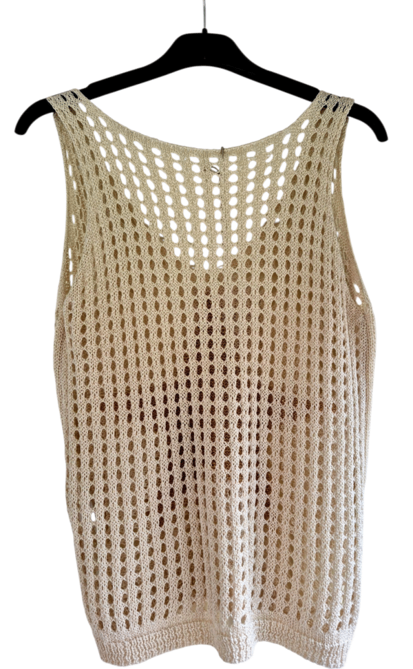 Top en maille dorée femme avec étoile Taille 38/40 – Image 2