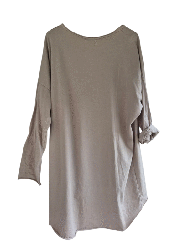 Tunique femme coton imprimé coeur léopard WILD Taille unique 36/46 Beige