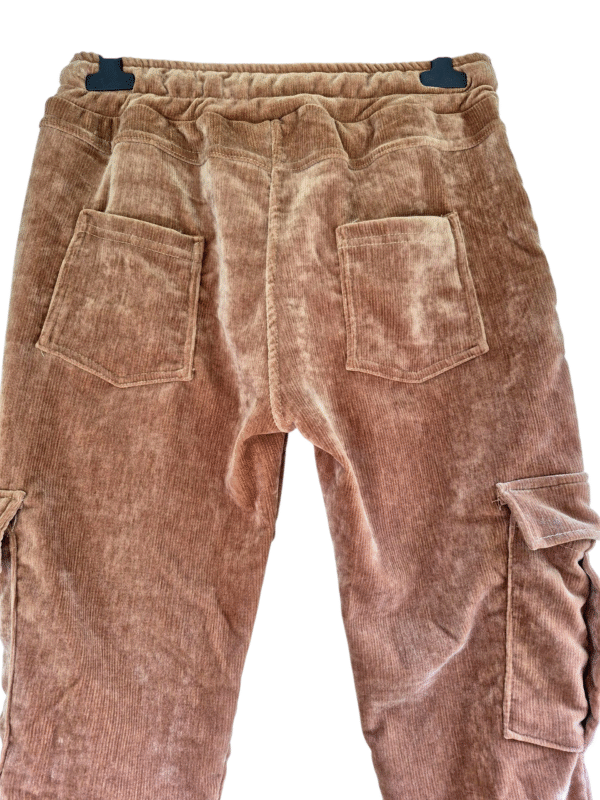 Pantalon Femme cargo velours Caramel – Taille Unique 36 au 42