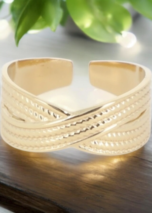 Bague Argentée Tressée Ajustable