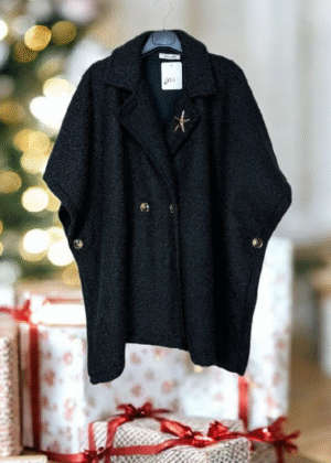 Manteau Poncho Femme Noir
