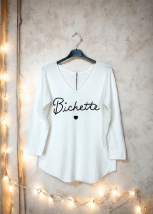 Pull Bichette blanc