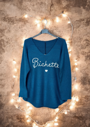 Pull Bichette bleu