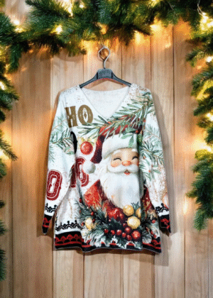 Pull de Noël à motif Père Noël