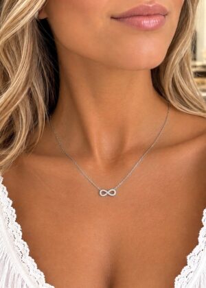 Collier infini argenté