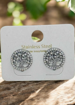 Boucles d’oreilles Arbre de vie Argentées