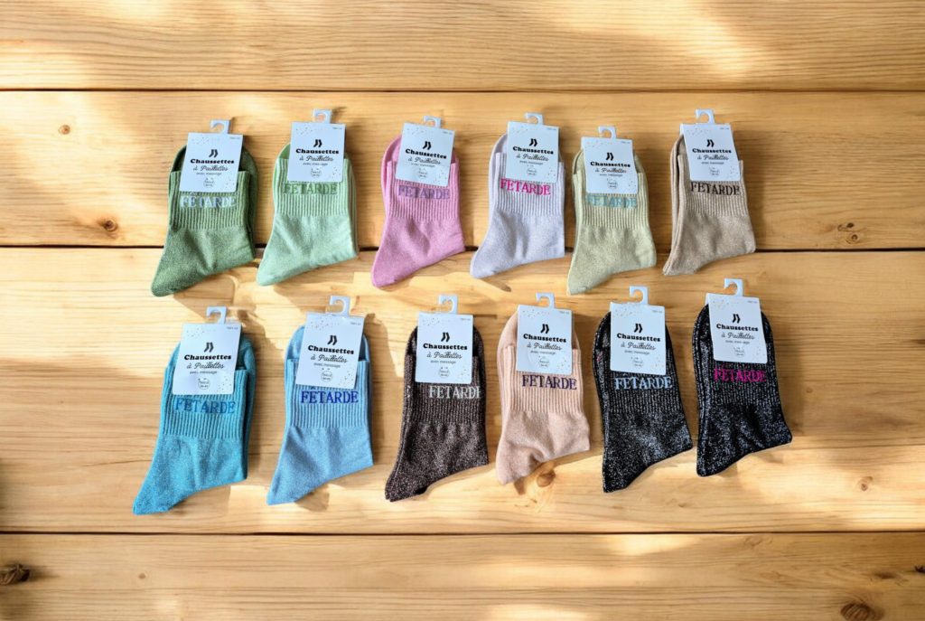 Chaussettes pailletées “FÉTARDE” 
