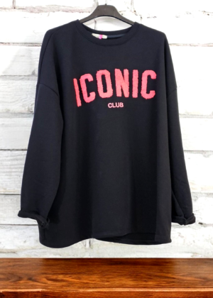 Pull Femme Noir « ICONIC Club »