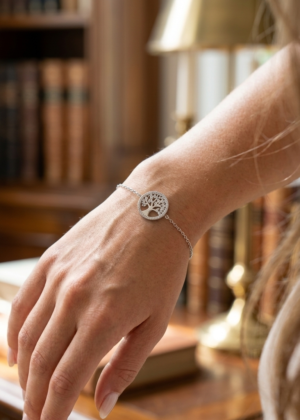 Bracelet Femme arbre de vie argenté