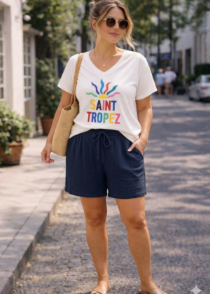 T-shirt Grande Taille St Tropez Femme