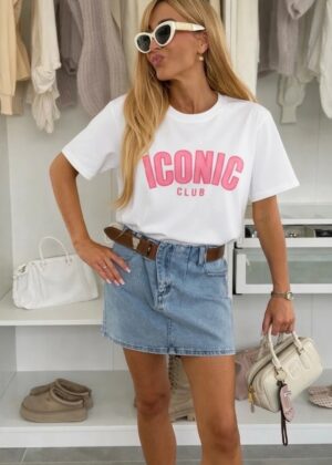 T-shirt ICONIC CLUB blanc