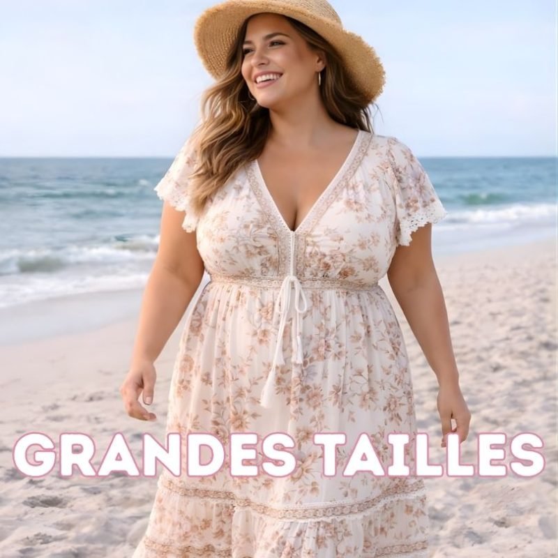 Grandes tailles femme - robe fluide été