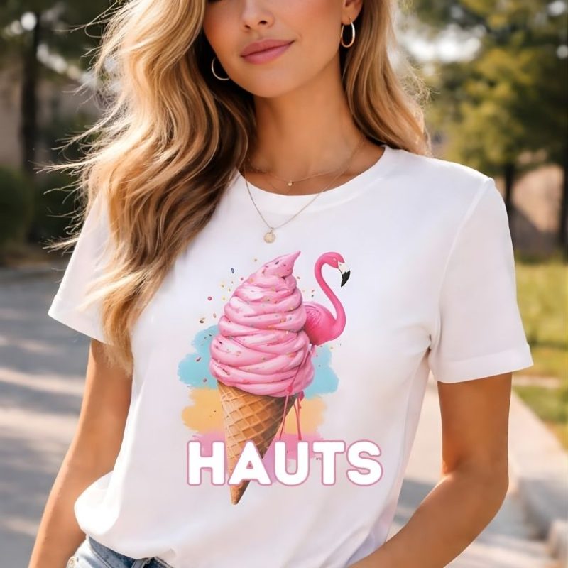 Hauts femme - t-shirt blanc imprimé